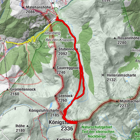 Ski tour to Königstuhl (2,342 m) in the Nockberge biosphere reserve