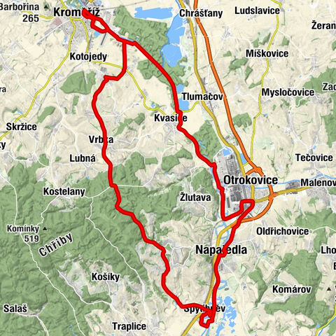 Kroměříž - Otrokovice - Svatý Bartoloměj - Na rejdě