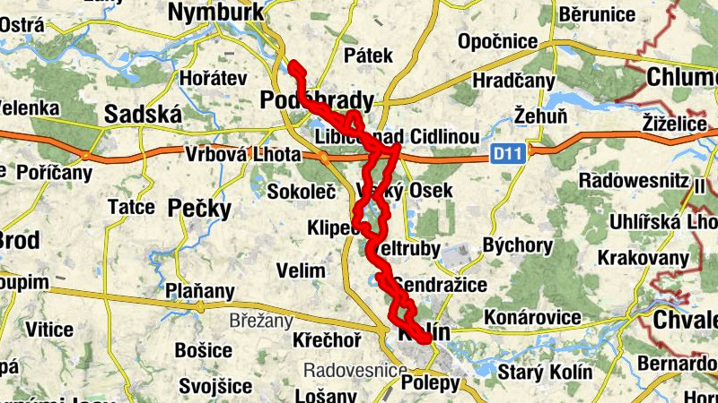 Velké Zboží - ČCE Poděbrady - Poděbrady - Kolín