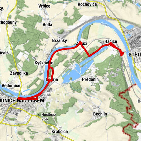 Hněvice - Štětí - Račice - Roudnice nad Labem