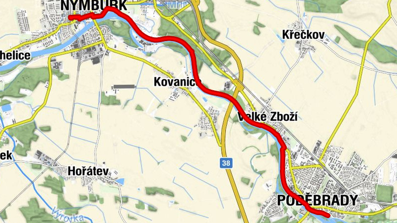 Nymburk město - Nymburk - Poděbrady - ČCE Poděbrady