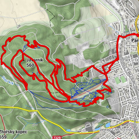 Parník - Česká Třebová - Jelenice - Javorník