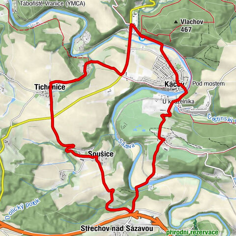 Kácov - Svatá Anna - Tichonice - Nejsvětější srdce Ježíšovo