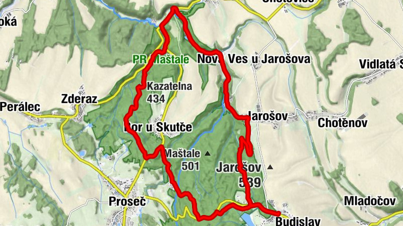 Na skalách - Jarošov - Kazatelna - Na Kozinci