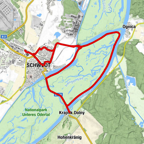 Schwedt/Oder - Schwedt - Zentrum - Krajnik Dolny