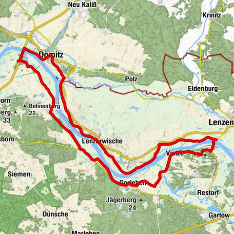 Wulfsahl - Kaltenhof - Feldsteinkapelle - Dömitz