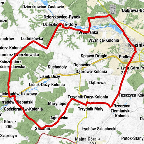 Kościół pw. Matki Boskiej Bolesnej - Kościół pw. Świętego Stanisława Biskupa i Męczennika i Świętego Jana Chrzciciela - Kościół pw. Niepokalanego Serca Najświętszej Maryi Panny - Kraśnik Fabryczny