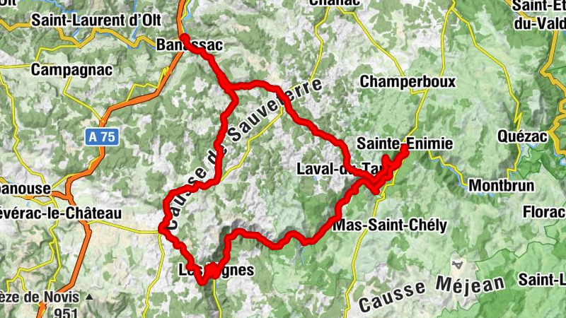 La Mothe - Église Paroissiale Sainte-Enimie - Église Saint-Jean-Baptiste - Col de Saint-Rome-de-Dolan