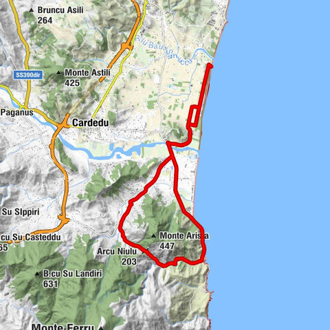 Barì/Bari Sardo - Arcu Niulu - Cala Surya