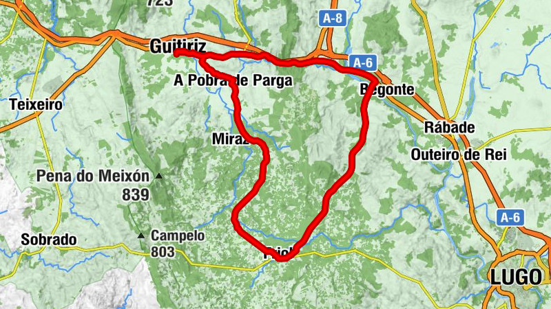 Guitiriz - Igrexa de Santiago de Baamonde - Igrexa de San Paio de Seixón - Ermida de San Roque