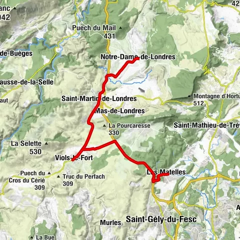 MEDIEVAL ROUTE AROUND PIC SAINT-LOUP