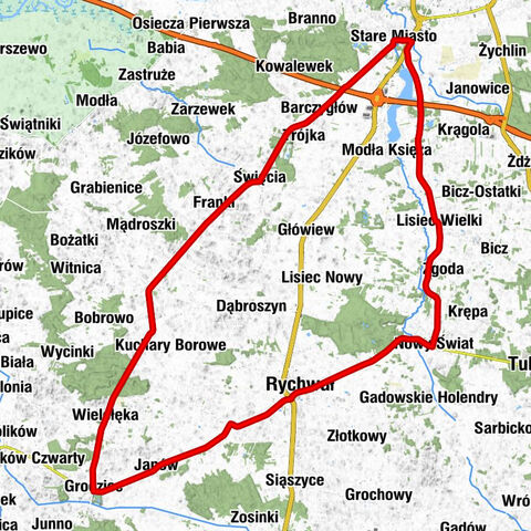 Stare Miasto - Kościół pw. św. Apostołów Piotra i Pawła - Rychwał - Kościół pw. Jana Chrzciciela