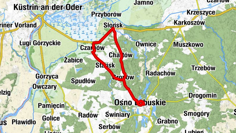 Ośno Lubuskie - Gronów - Chartów - Hotel-ik Slowianski