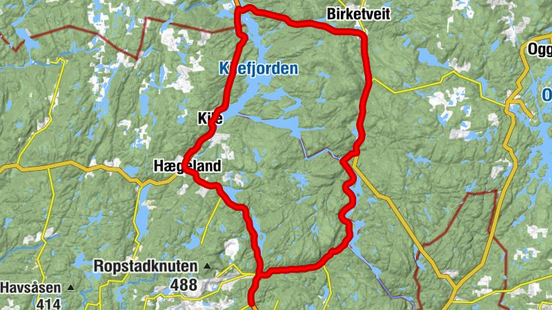 Iveland - Grosås - Hiltveit - Kile