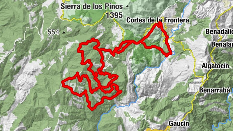 La Cañada del Real Tesoro - Puerto Blanco - Puerto de la Corchuela - Cortes de la Frontera
