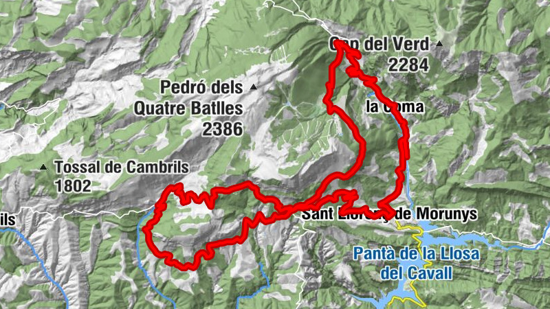 la Coma - Collada de la Mata - Santa Creu d'Ollers - Sant Llorenç de Morunys