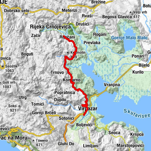 Virpazar - Braćeni - Milovići