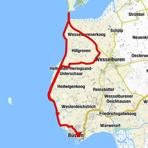 Büsum - Zum Eiderdamm - Wesselburenerkoog
