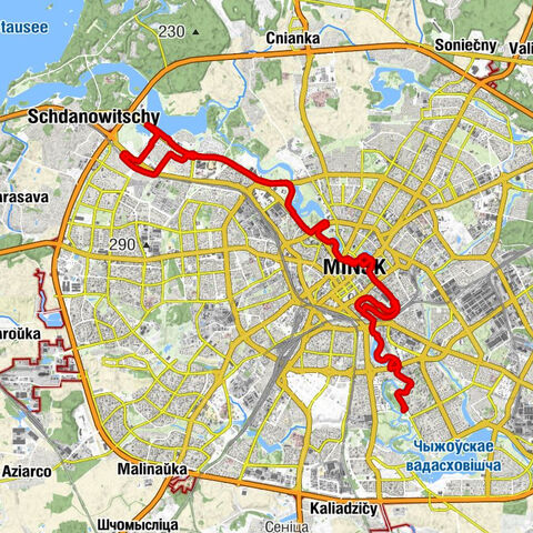 Цэнтральны раён - Весялоўка - Пярэспа - Мінск