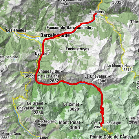 Barcelonnette - Faucon-de-Barcelonnette - Église Saint-Laurent - Refuge de la Cayolle