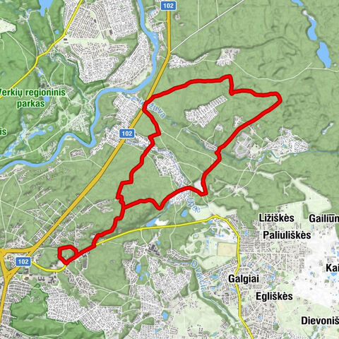 Baniškės - Gvazdikai - Žemoji Veržuva - Antakalnio seniūnija