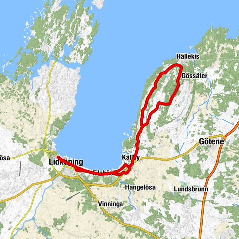 Framnäs - Västerplana kyrka - Medelplana kyrka - Lidköping
