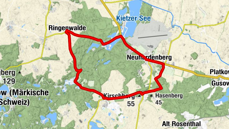 Ringenwalde - Hermersdorf - Schinkel-Kirche - Brennerei