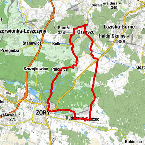 Orzesze - Palowice - Żory