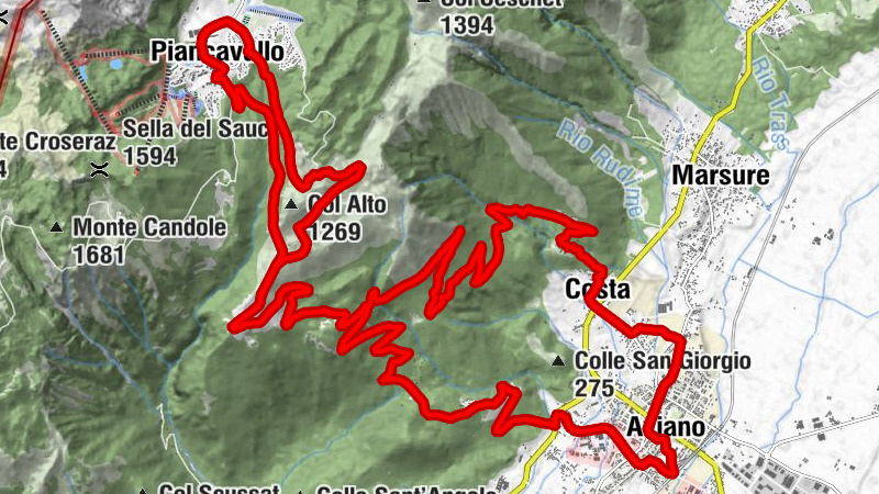 Aviano - San Valentino - Col del Lovo - Bornass