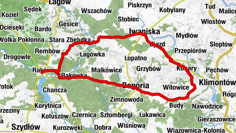 Raków - Kościół pw. Świętego Stanisława Biskupa i Męczennika w Szumsku - Iwaniska - Kościół pw. Świętego Wawrzyńca