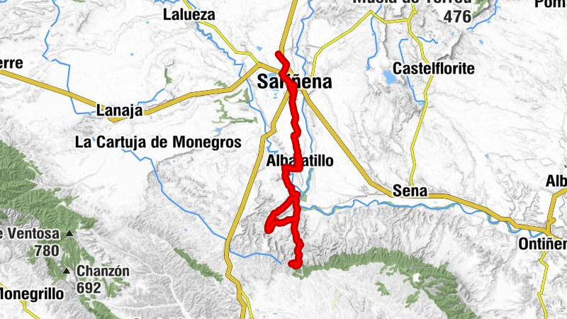 Barrio Estación - Sariñena - Albalatillo - Ermita de San Miguel
