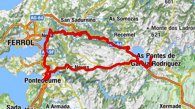 A Casilla - Igrexa de San Martiño de Goente - Igrexa de Santa María de Igrexafeita - As Pontes de García Rodríguez