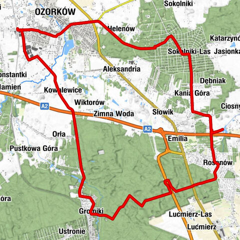 Nowe Miasto - Restauracja "Pod Brzozą" - Kaplica - Ozorków