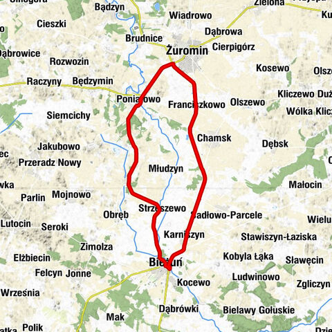 Poniatowo - Swojęcin - Bieżuń - Żuromin