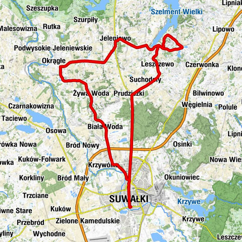 Suwałki - Centrum Gastronomiczne Jedynka - Biała Woda - Doły