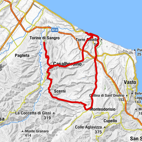 Colle Forche - Vallebruna - Casalbordino - Sant'Angelo