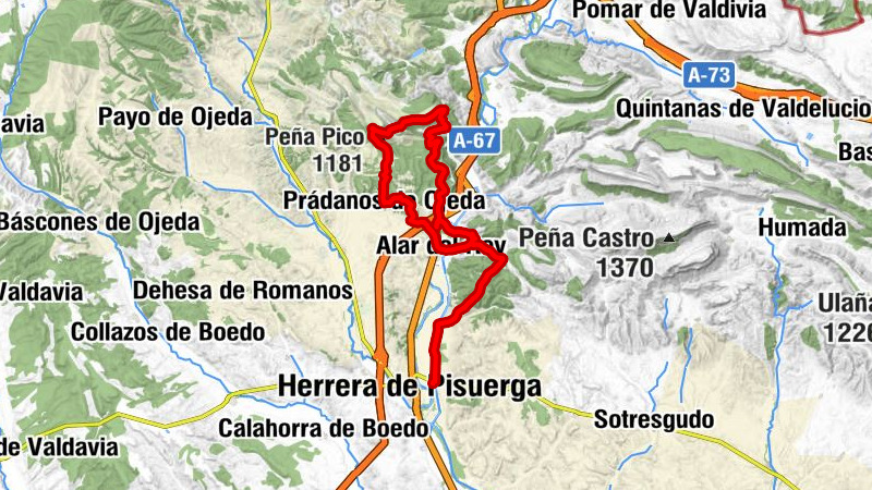 Herrera de Pisuerga - San Quirce del Río Pisuerga - Restaurante la Cueva - Ermita de la Cerrilla