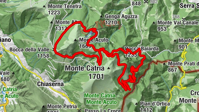 Fonte Avellana - Rifugio Cupa delle Cotaline - Bocca della Valle - Rocca Baiarda