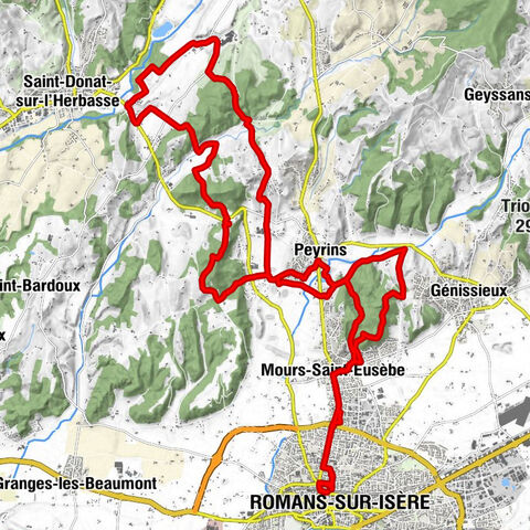 Romans - Bourg-de-Péage - Romans-sur-Isère - Mours-Saint-Eusèbe - Peyrins