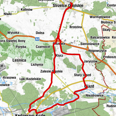 Strzelce Opolskie - Kościół pw. Matki Boskiej Śnieżnej - Kościół parafialny pw. św. Katarzyny Aleksandryjskiej - Kaplica wotywna pw. Narodzenia św. Jana Chrzciciela