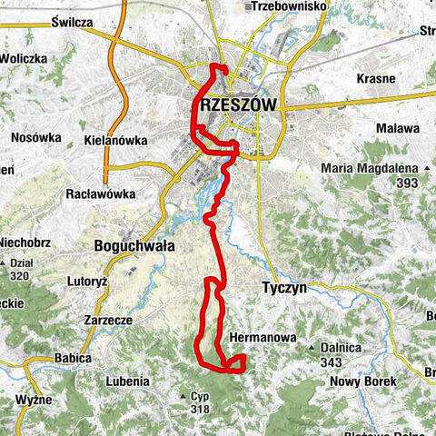 Kmity - Kościół pw. Matki Bożej Śnieżnej - Kaplica pw. Matki Bożej (Studzianka) - Rzeszów