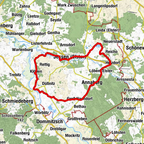 Holzdorf (Elster) - Jessen (Elster) - Kirche Schützberg - Kirche Hohndorf