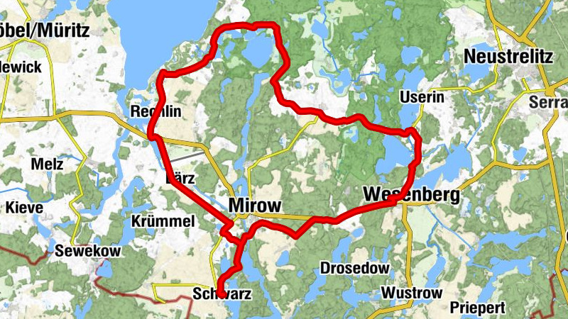 Schwarz - Mirow - Zirtow - Wesenberg