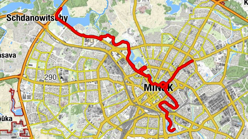 Акадэмія навук - Мінск - Валокі Полацкія - Траецкае прадмесце
