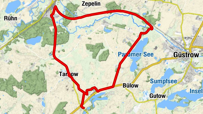 Prüzen - Tarnow - Zibühl - Parum