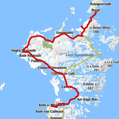 Baile a' Mhanaich - An t-Uachdar - Carinish Church of Scotland - Otairnis