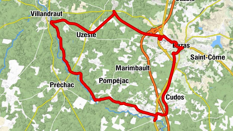 Bernos-Beaulac - Hourtinot - Libet - La Trave Est