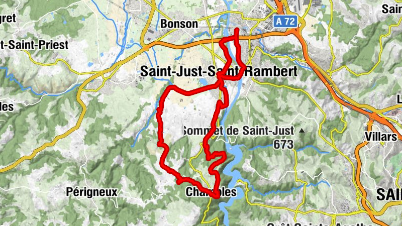 Andrézieux-Bouthéon - Aux II Ancres - Saint-Just-Saint-Rambert - Église Saint-Pierre