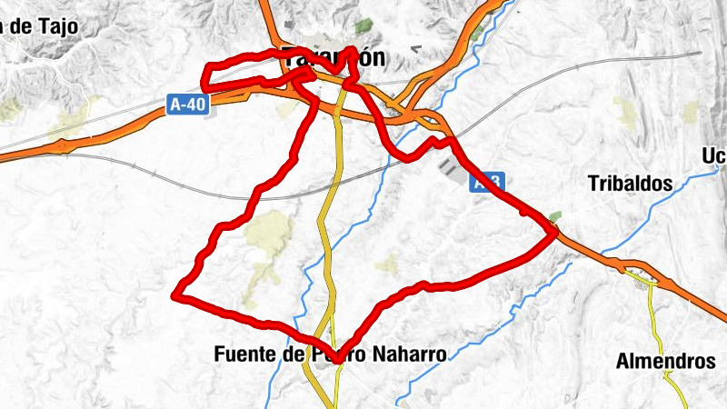 Estación de Tarancón - Tarancón - Fuente de Pedro Naharro - Ermita de San Roque