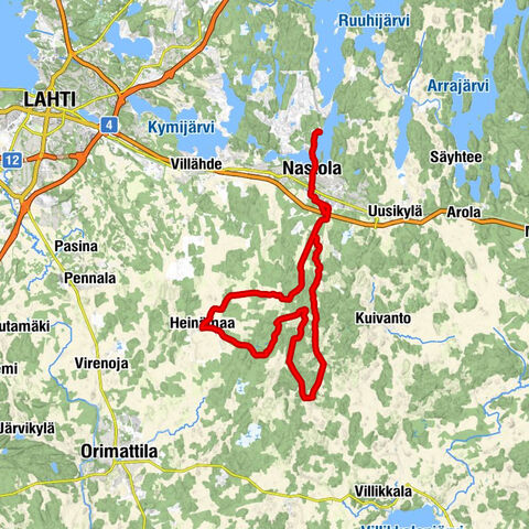 Karhunsilta - Pekkala - Nastola - Heinämaa